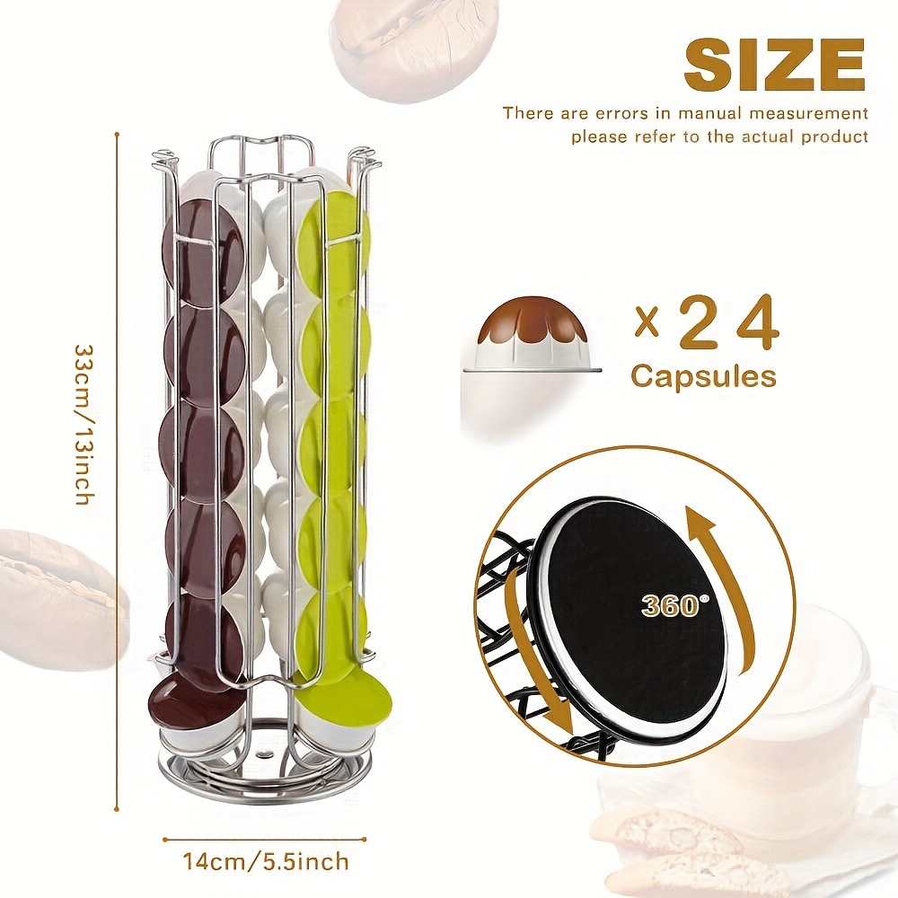 Pod Stand, Coffee Pod Holder, Carousel Compatible For Verismo, Lavazza  Blue, Cbtl, K-fee, Coffee Pods Storage Organizer Stand, Holds Up To 24  Capsule Pods, Kitchen Supplies,coffee Bar Accessories,vertuo Pods,coffee  Organizer - Temu