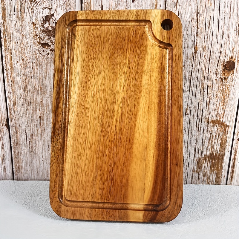 Reusable Wooden Cutting Board - Perfect For Home Kitchen & Outdoor