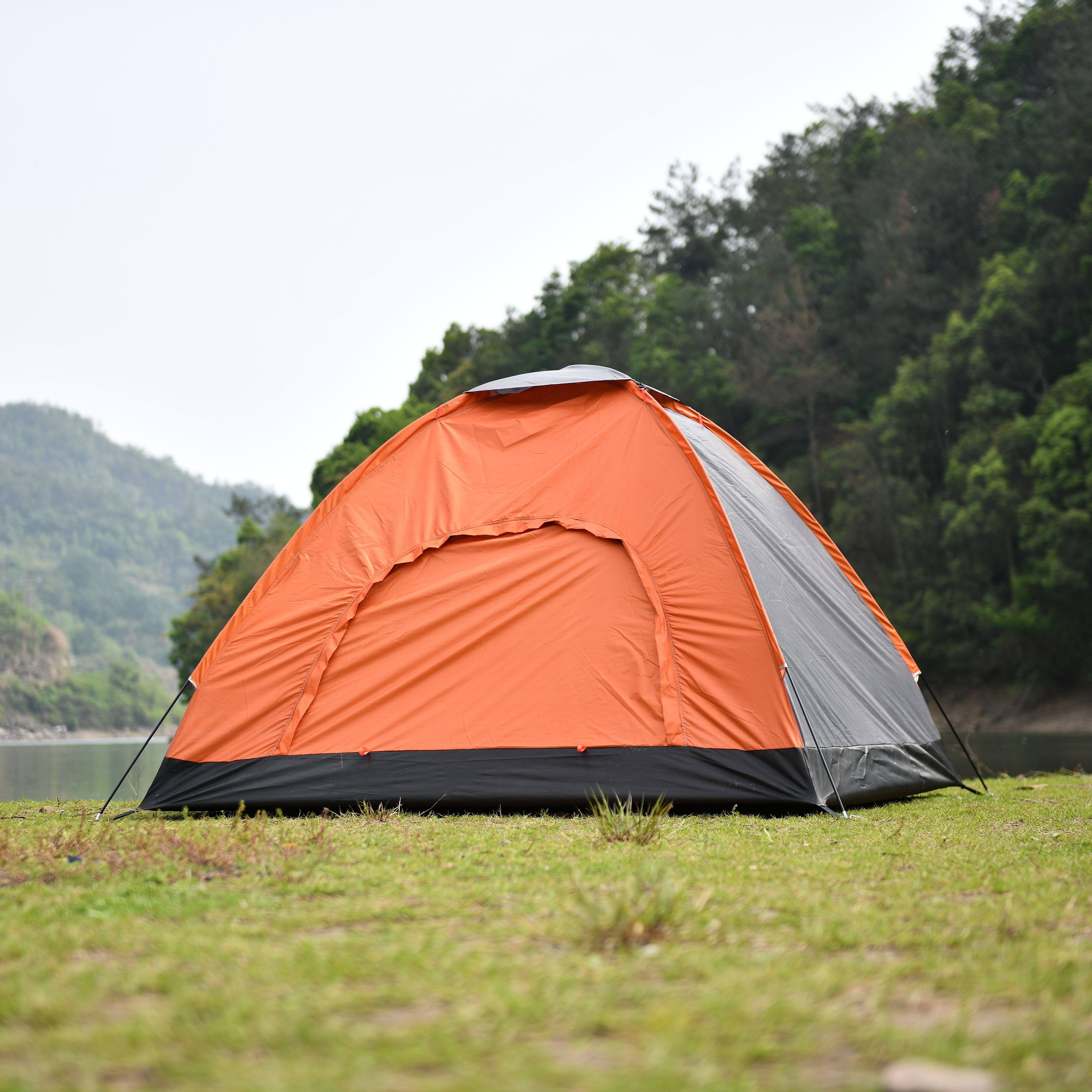 1pc Single Layer Manual Tent Fiberglass Pole Tent Outdoor