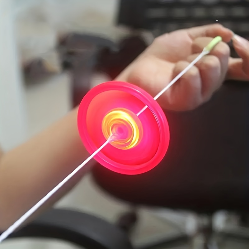 Rotating Luminous Flywheel Pull Line Flash Glowing Whistle - Temu