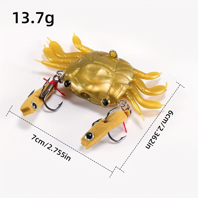6 Pieces Crab Fishing Lure Kit,Simulated Crabs Baits Artificial