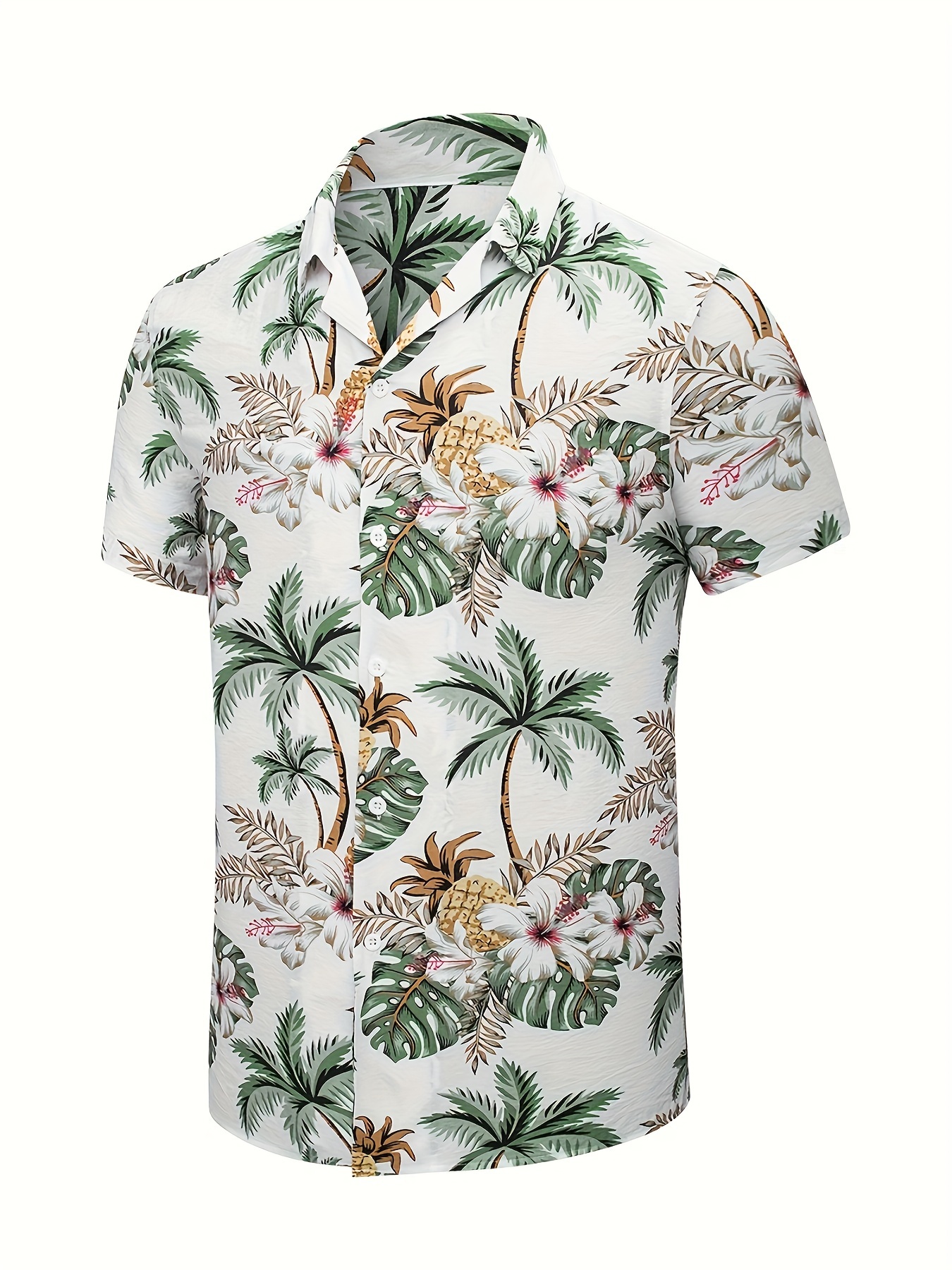 Cubinest Men's Short-Sleeved Sports Shirt Hawaiian Shirt Black Shirts White  Beach Shirt Summer Shirt Fishing Shirt Short Sleeve Men Checked Hippie