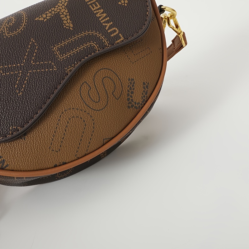 Louis Vuitton Vintage Leather Monogram Crossbody Saddle Bag at