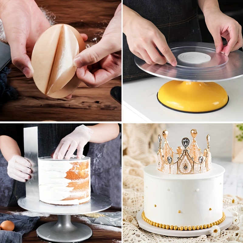 4 tableros redondos para tartas de 4 pulgadas, 6 pulgadas, 8 pulgadas, 10  pulgadas de diámetro, bases circulares de cartón para decoración de pasteles