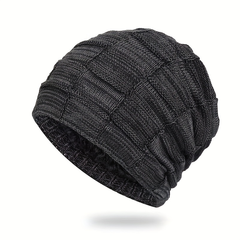 Gorros De Punto Para Hombre, Gorro De Invierno Para Mujer, Gorro De Punto,  Pasamontañas, Gorro De Cobertura Cálido De Terciopelo, Gorro De Lana Con  Marca De Metal De 3,31 €