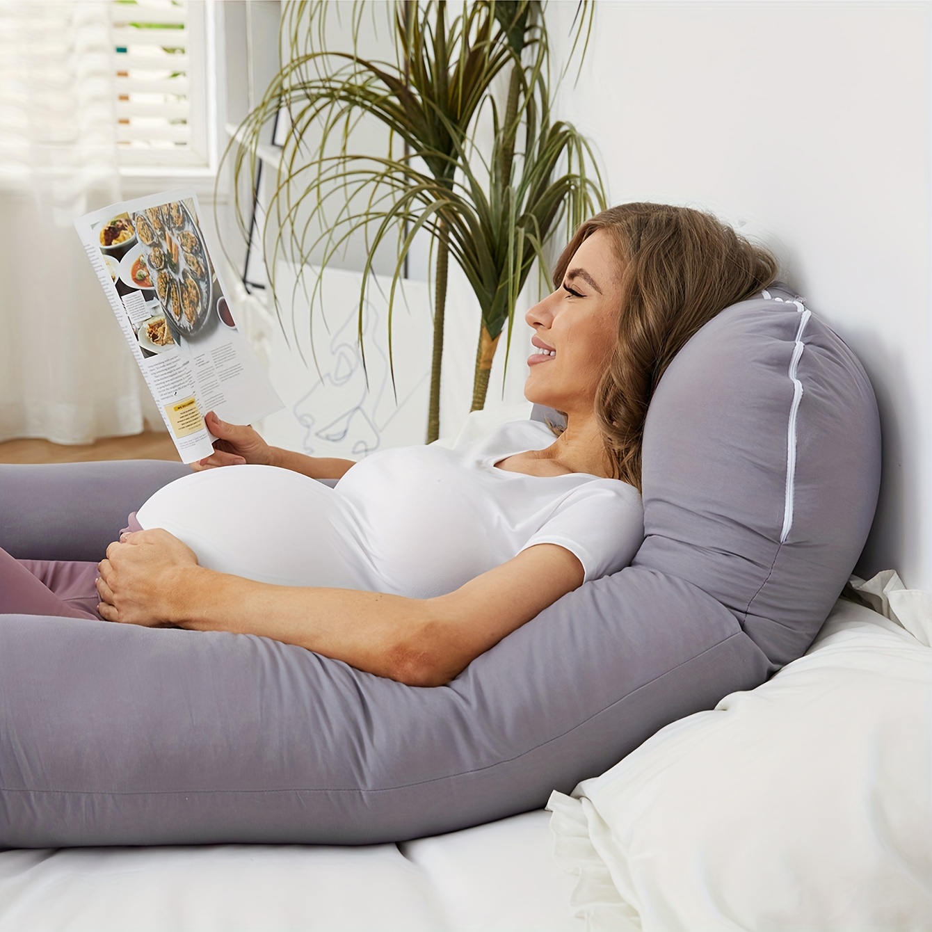 Pregnancy Pillows For Sleeping, U Shaped Full Body Maternity Pillow With  Removable Cover - Support For Back, Legs, Belly, Hips For Pregnant Women -  Temu