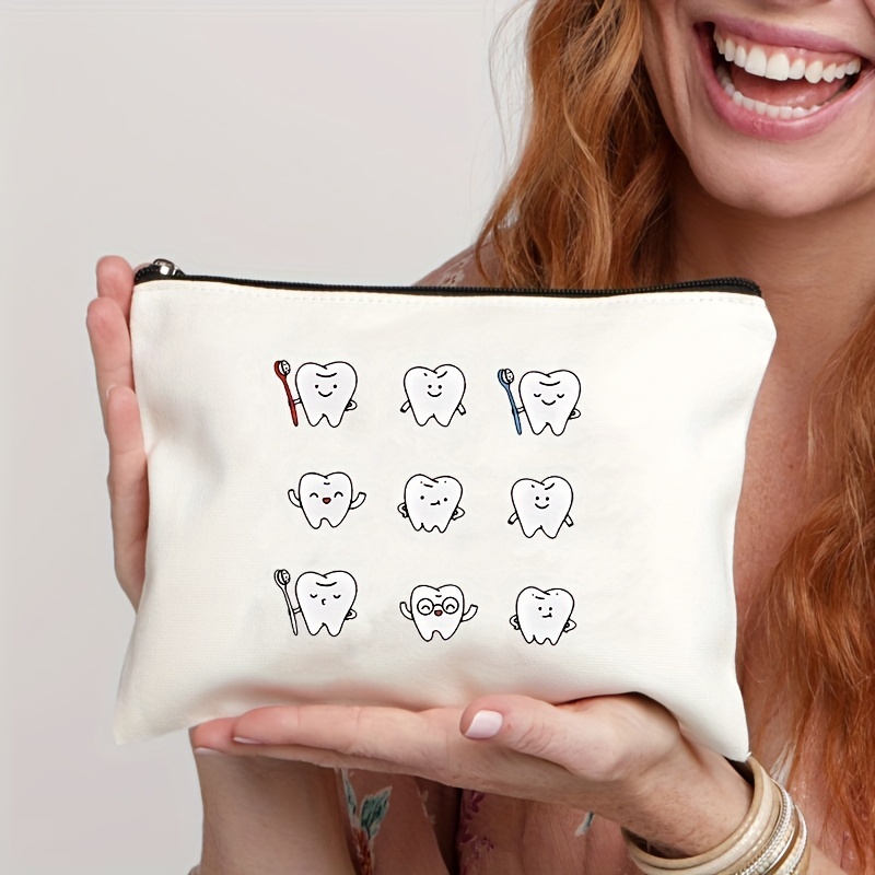 2 Stück Lustige Make-up-Taschen Aus Segeltuch, 22,9 X 14 Cm – Für Kosmetik, Stifte & Kleinkram