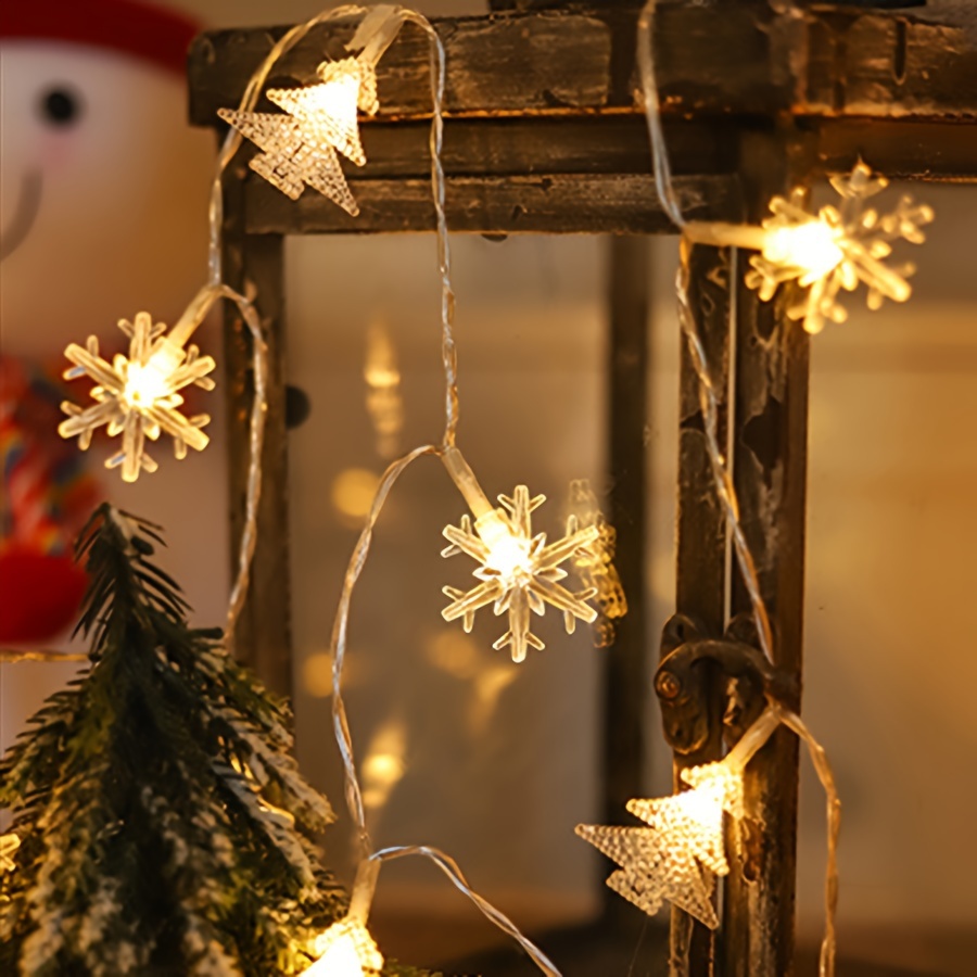 Led Christmas Light String, Snowflake Elk Christmas Tree Light
