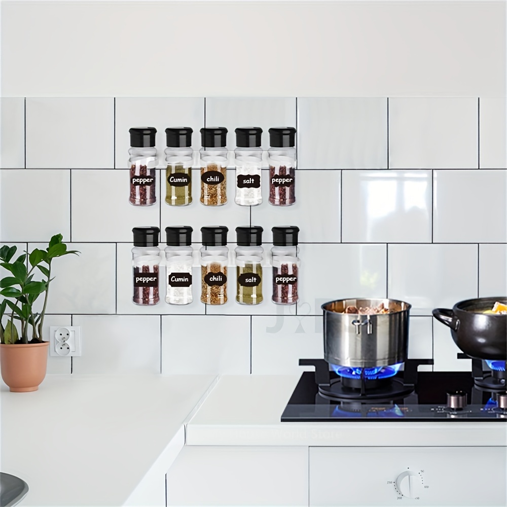 Wall-mounted Seasoning Box Salt Pepper Spice Condiment Jar Organizer For  Kitchen