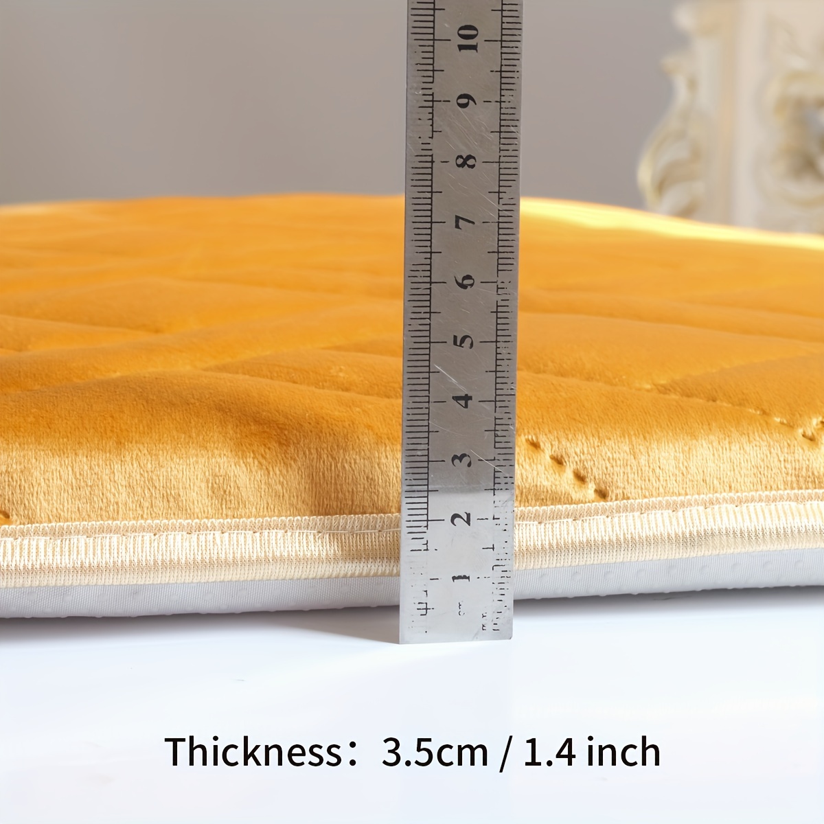 Buy 2 Thick Chair Pad, Metallic Gold