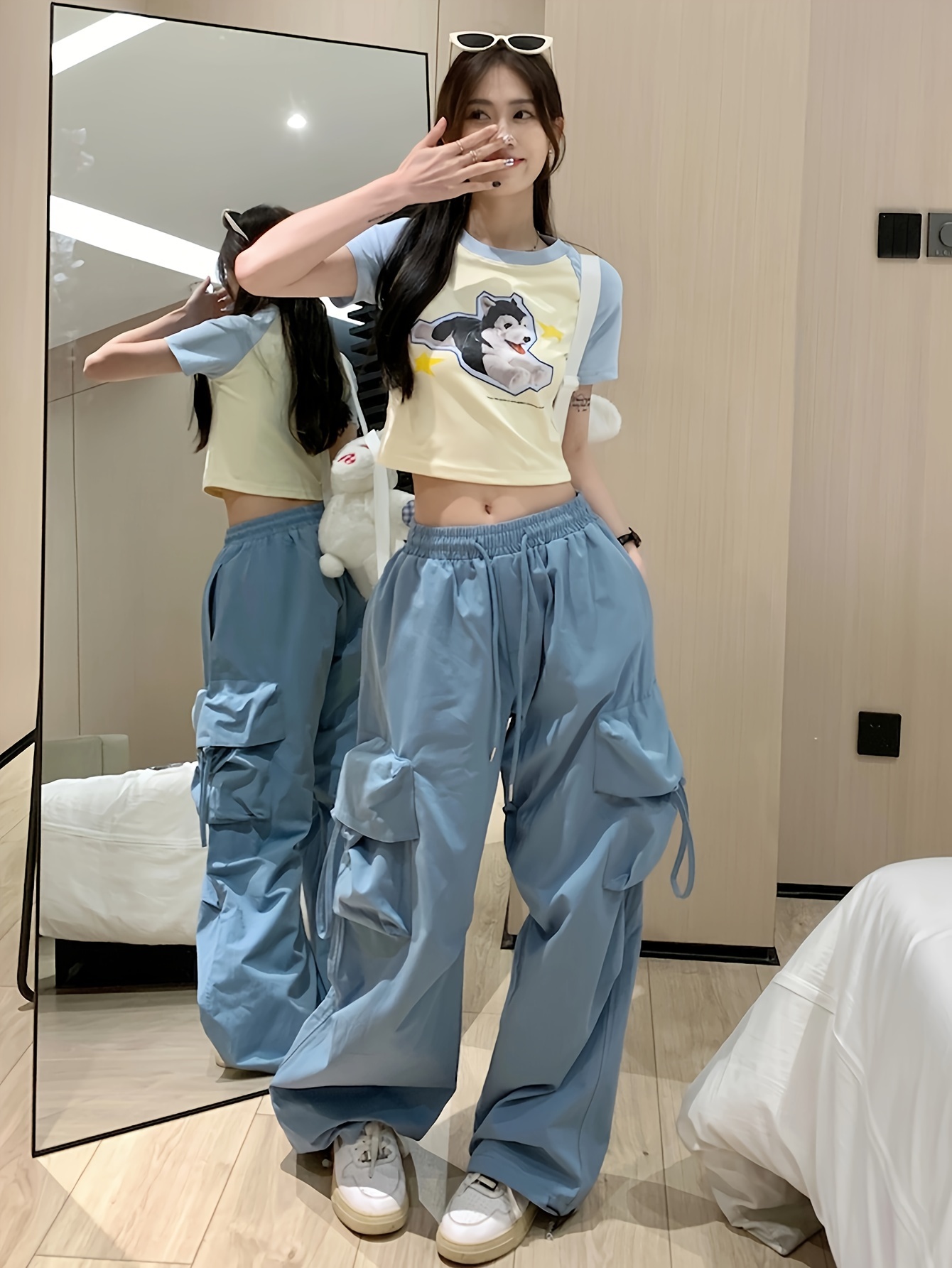 Asian Girl Cargo Pants