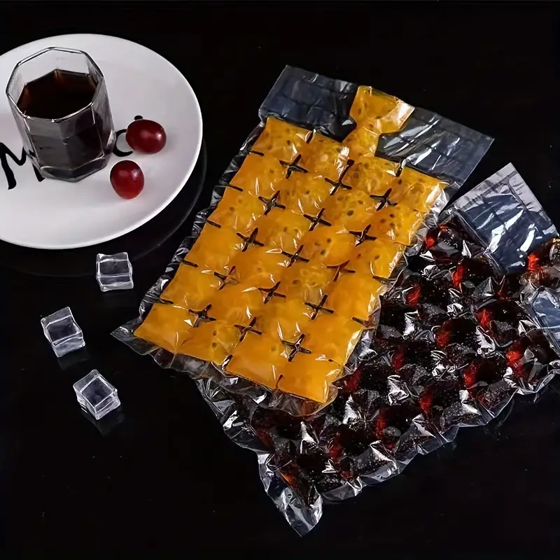 Self-sealing Disposable Ice Bag With Freezer Tray & Creative Ice Bag For  Making Passion Fruit Ice Cubes