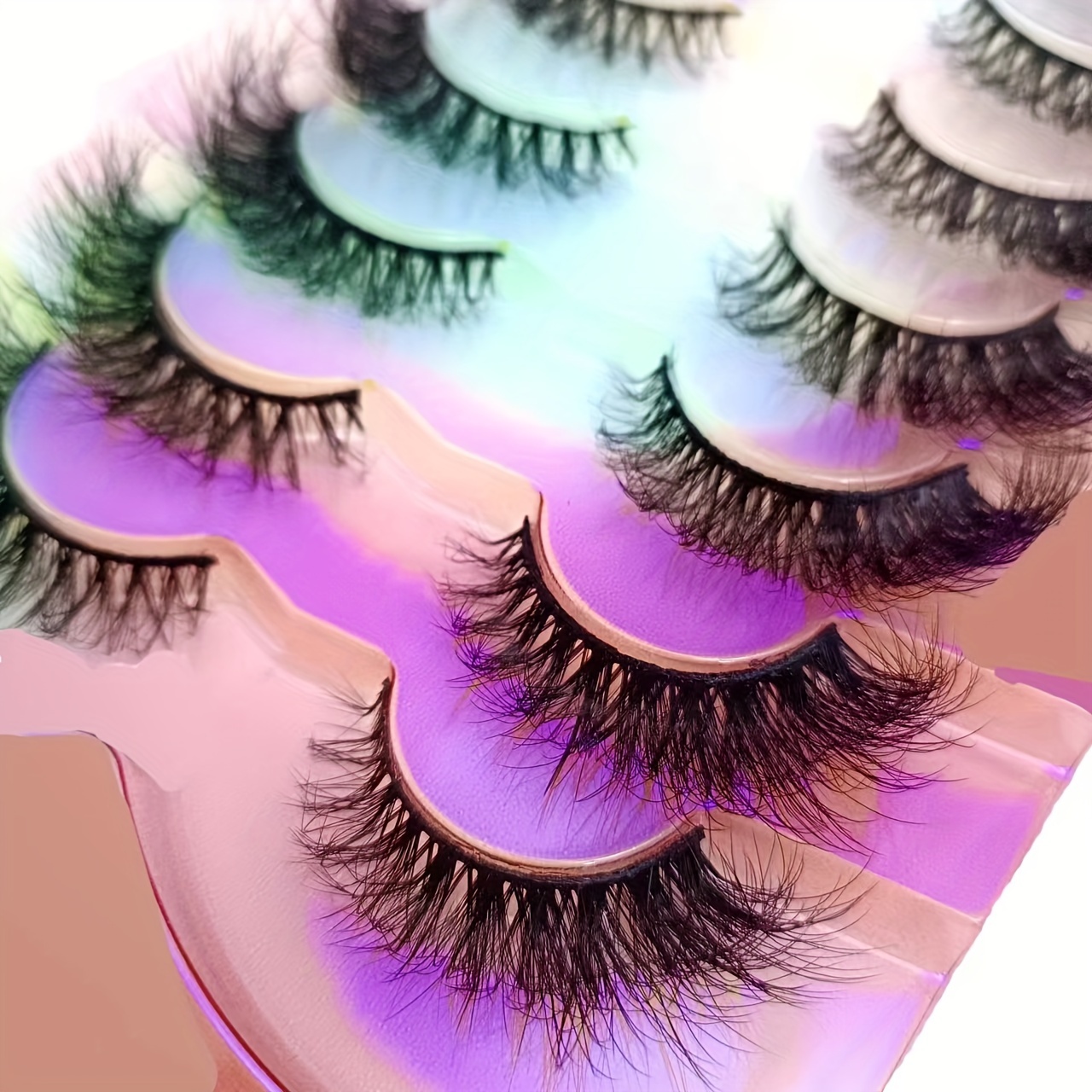 False Eyelashes Length D Curling Fluffy Thick Eye Lashes - Temu