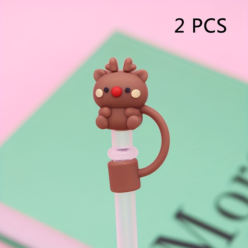 16pcs Reusable Silicone Straw Cover, Cute Flower Shaped Dustproof Straw Cap,  10mm Large Diameter Straw Plug Suitable For Different Types Of Drinkware