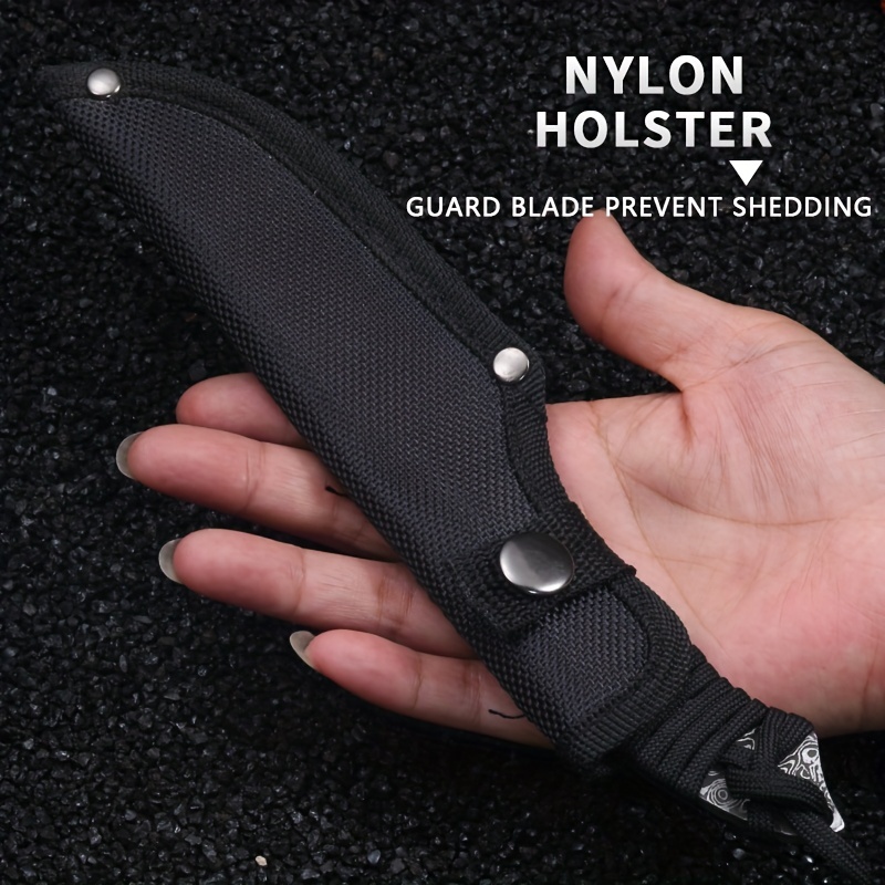  Fixed Blade Camping Knife, Hunting Knife with Nylon