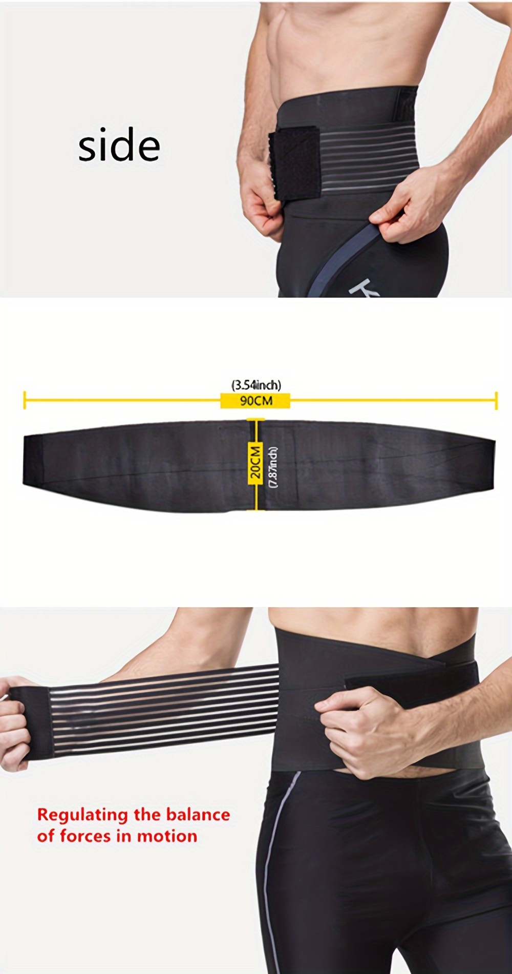 Lumbar Back Belt Sports Waist Support Lumbosacral Girdle - Temu