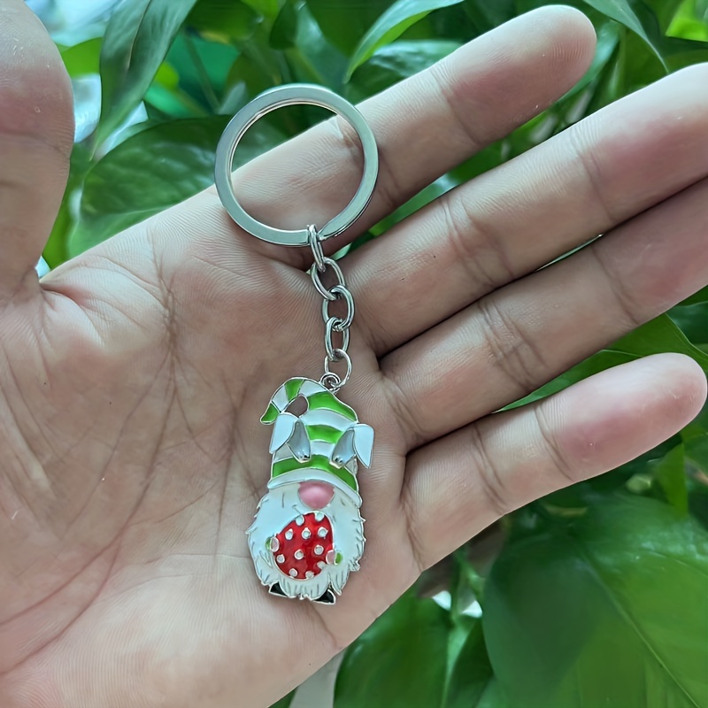 Festive Style Gnome Keychain for Men, Suitable for Backpacks, Car Keys and More, Halloween/Christmas/Independence Day Gift for Men,Temu