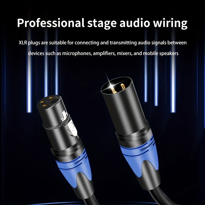 Microphone Xlr Cable, Xlr Cable Male To Female Balanced 3 Pin Microphone  Cable, Compatible With Recording Applications, Mixers, Speaker Systems, Dmx  Lights, Black - Temu United Arab Emirates