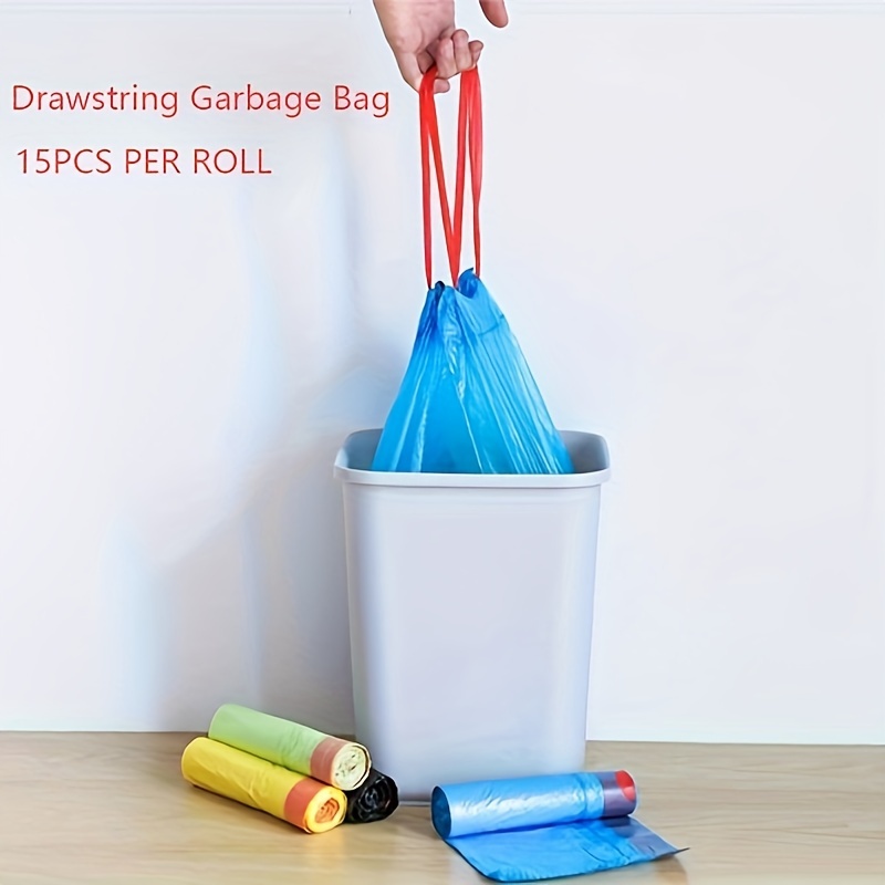 4 Gallon Portable Drawstring Trash Bags Garbage Bags- Perfect For Bathroom  Office Kitchen Household Cleaning - Temu