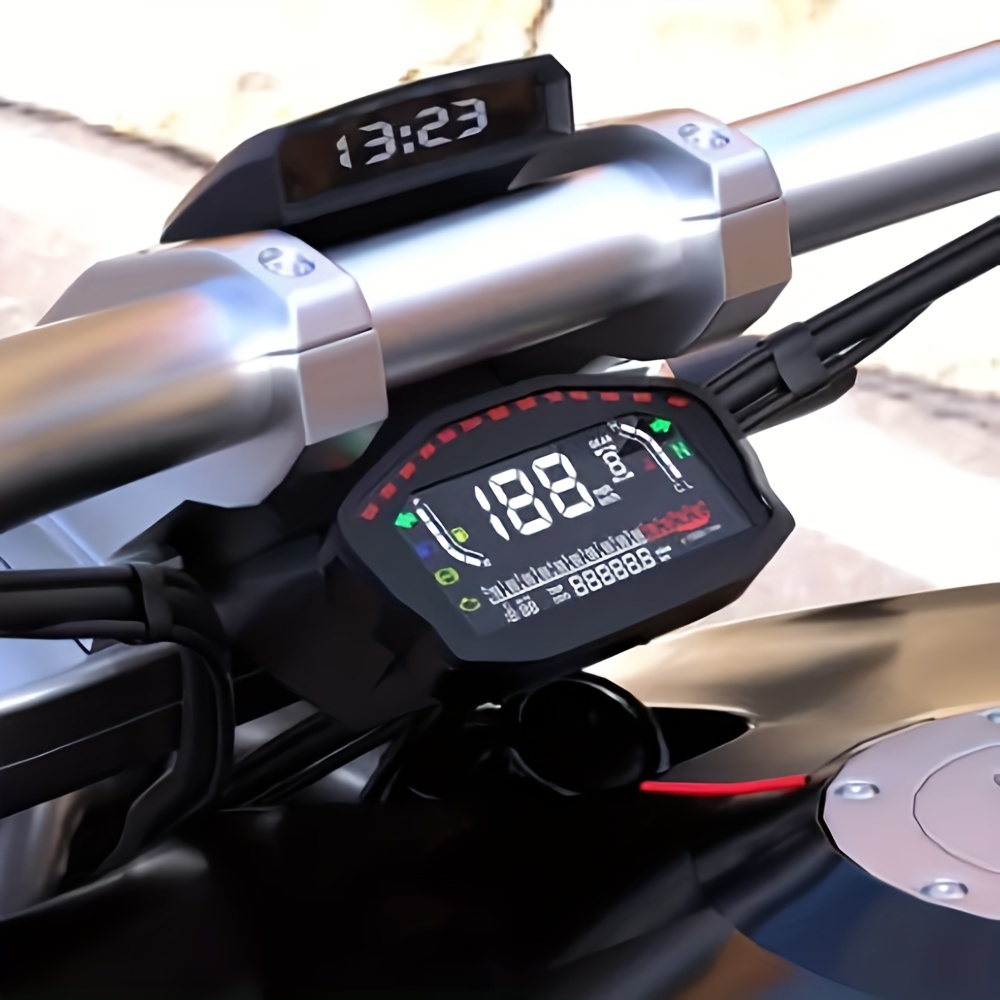 Wasserdichte Motorrad Digital Tachometer Kilometerzähler LCD Gauge