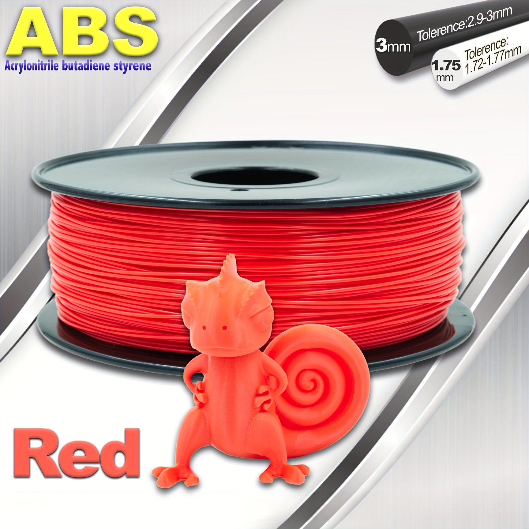 Tesseract Premium ABS 1.75mm 3D Printing Filament | Dimensional Accuracy  +/- 0.03mm | Compatible with Most FDM Printers | 1 KG 3D Printer Filament 