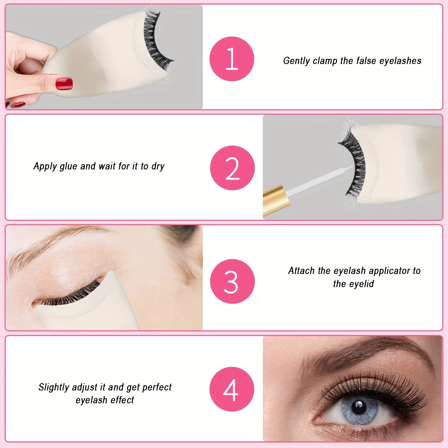 Eyelash Applicator Tool with Silicone Lash Clip