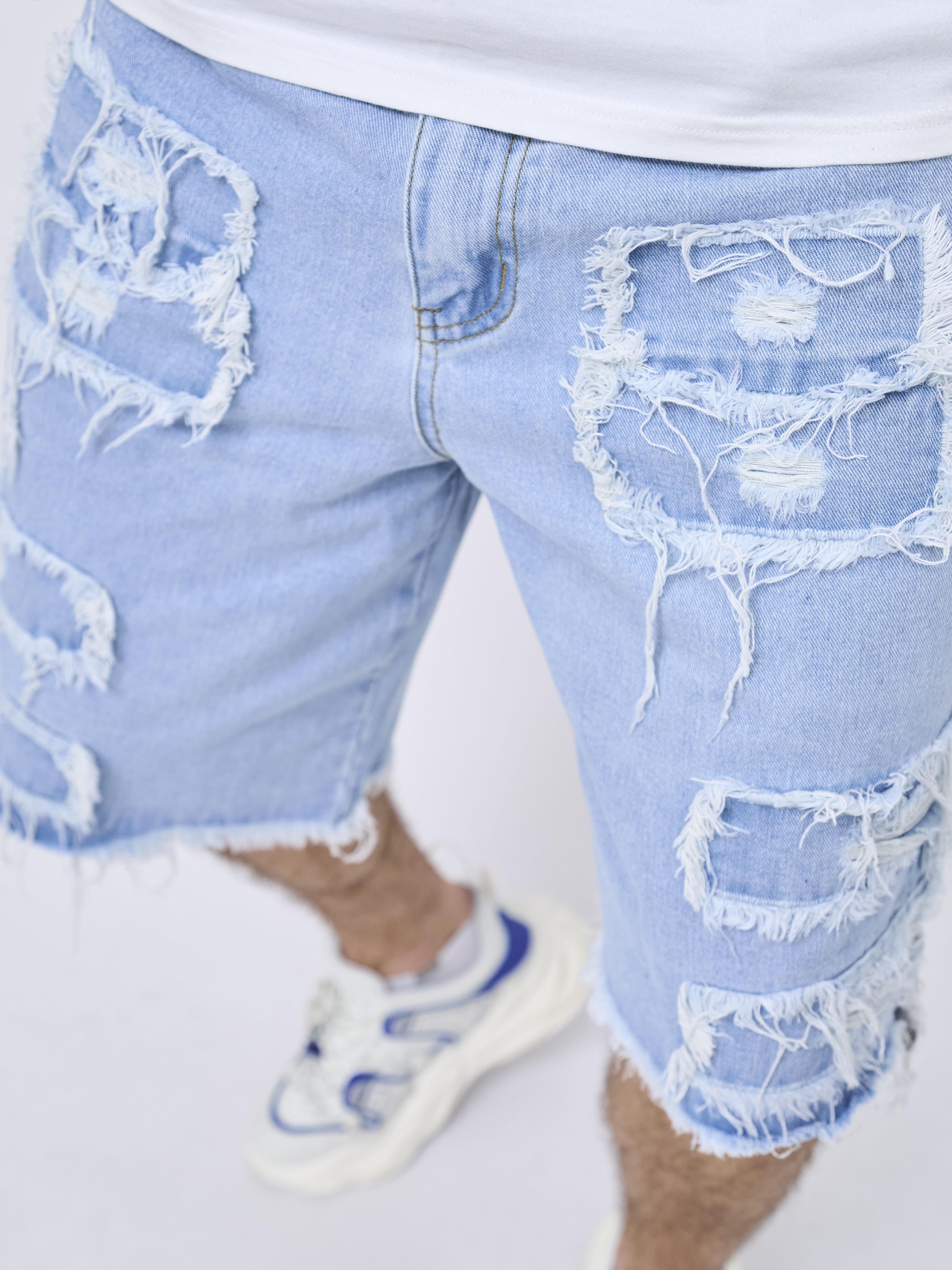 Jean shorts with sales tassels