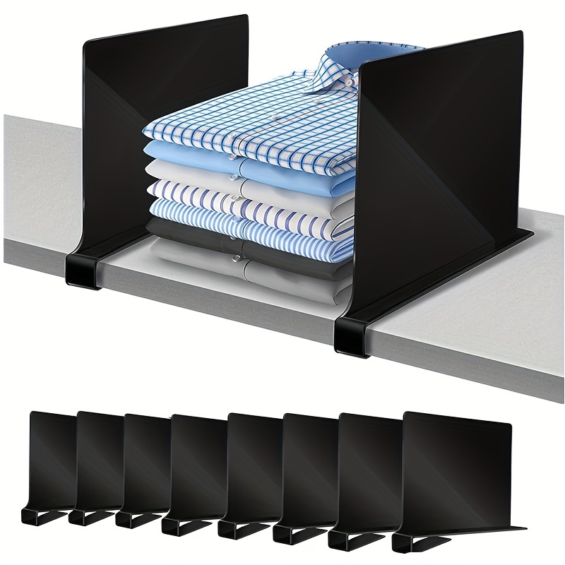 Organize Your Closet With Acrylic Shelf Dividers - Easy To Install And  Customizable For Bedroom And Office Shelves - Temu
