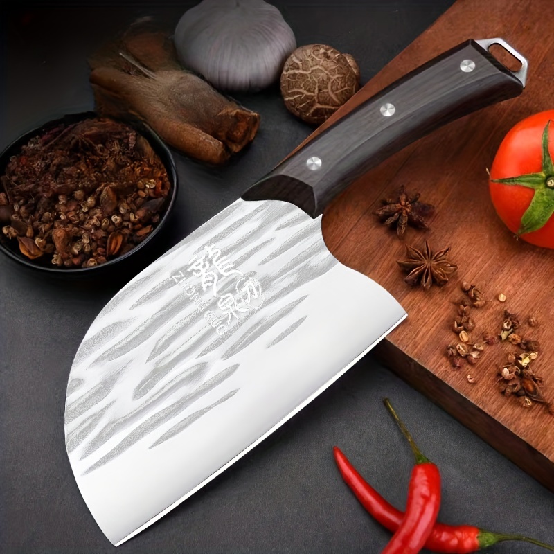 Sharp Stainless Steel Chinese Slicing Knife For Meat And Kitchen Use - Temu