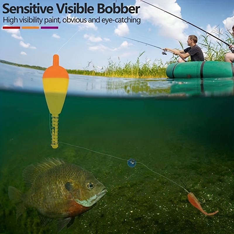 20pcs Fishing Float Bobbers - ABS Floats Spring Bobbers With Oval Fishing  Bobbers Set - Perfect For Crappie, Panfish & Walleyes!