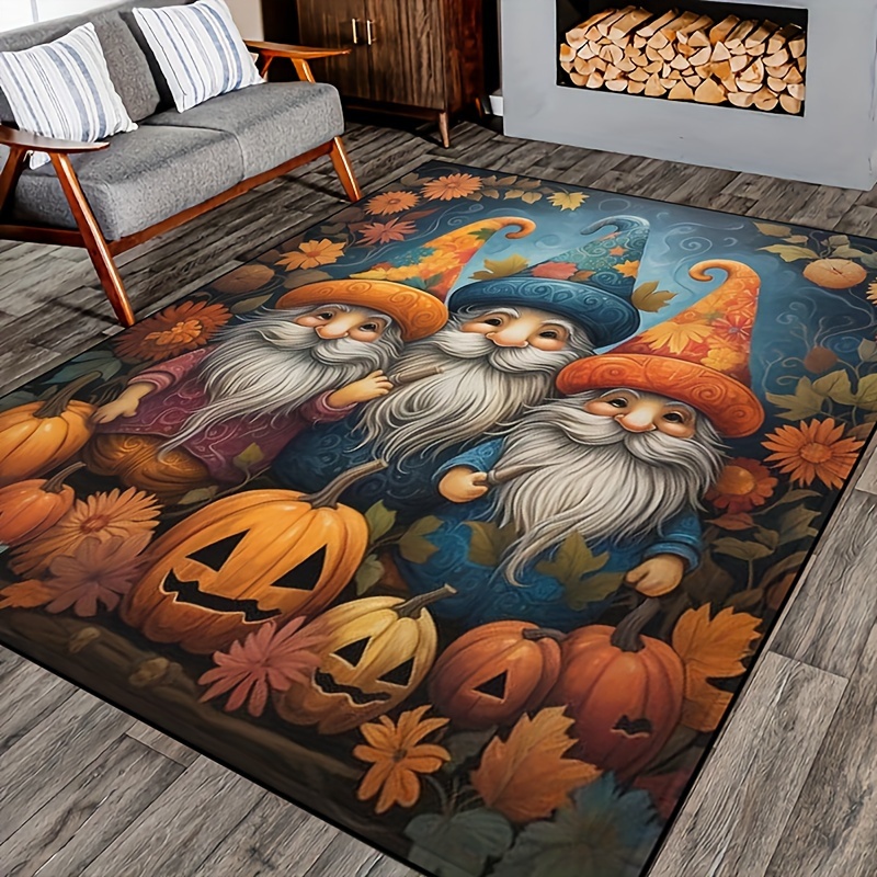 Halloween Decor Area Rug, Pumpkins Entrance Carpet Door Mat, Non-slip Floor  Mats Indoor Outdoor Home Decor, Fall Home Decor - Temu