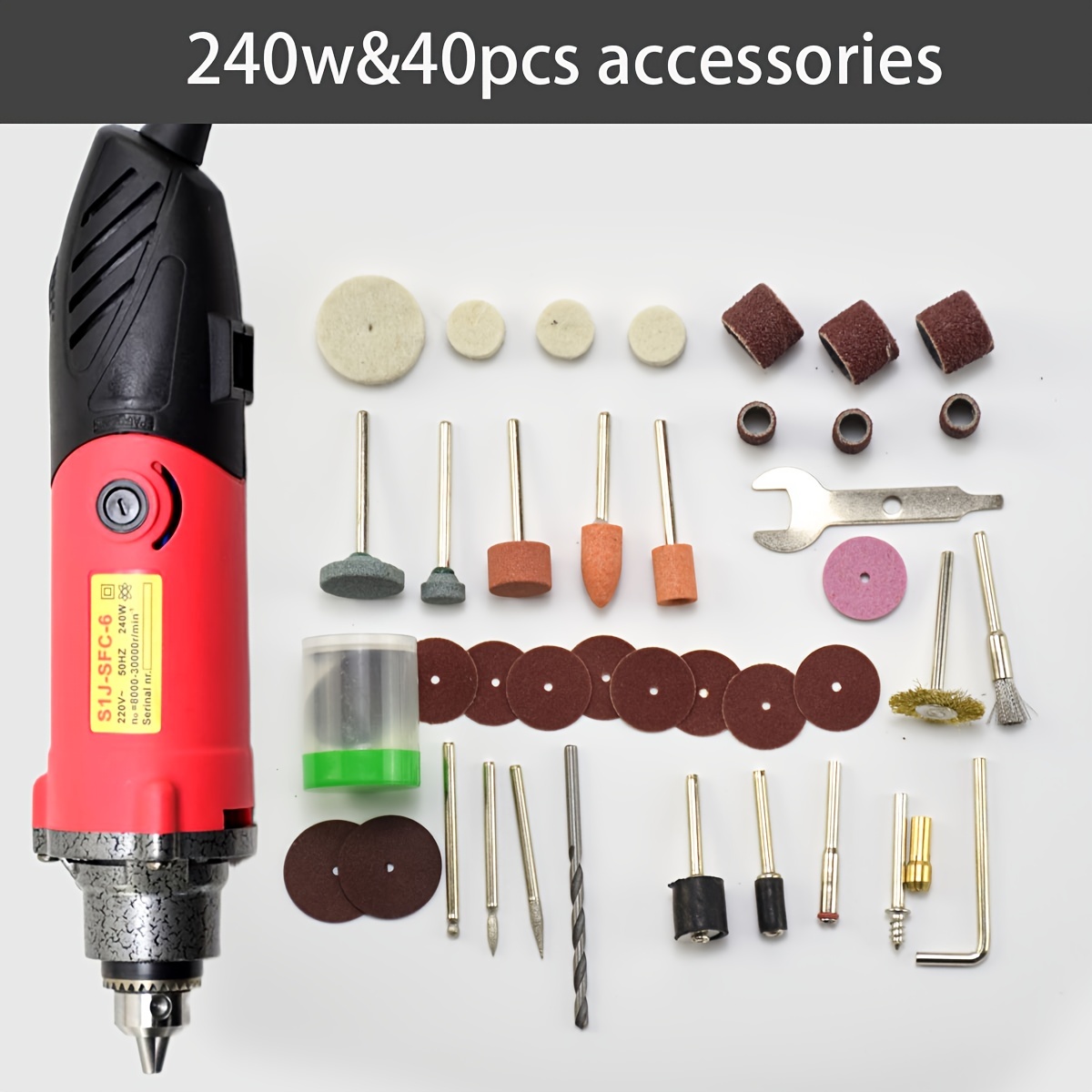 Electric Mini Hand Drill with Power Chuck Rotary Tool Kit: ECVV,SA –