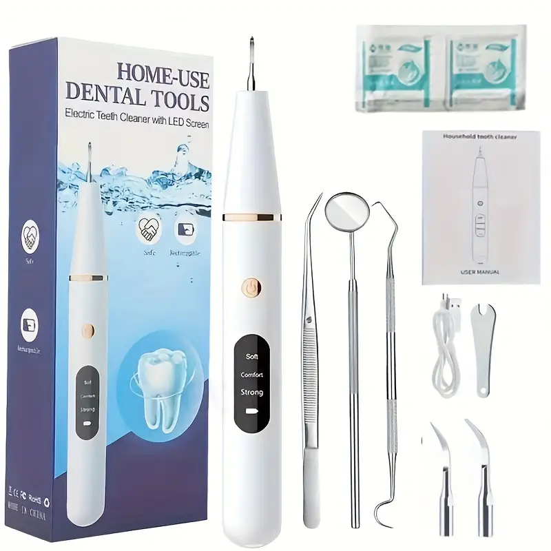Teeth Cleaner For Teeth Cleaning Tool Kit, Electric Oral Cleaner , With Replaceable Cleaning Heads details 0