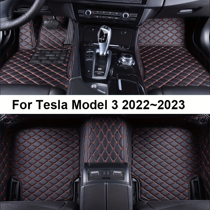 Autofußmatten Für Model 3 2022-2023 Auto-innenraumzubehör Leder-teppiche  Autoteppiche - Auto - Temu Austria