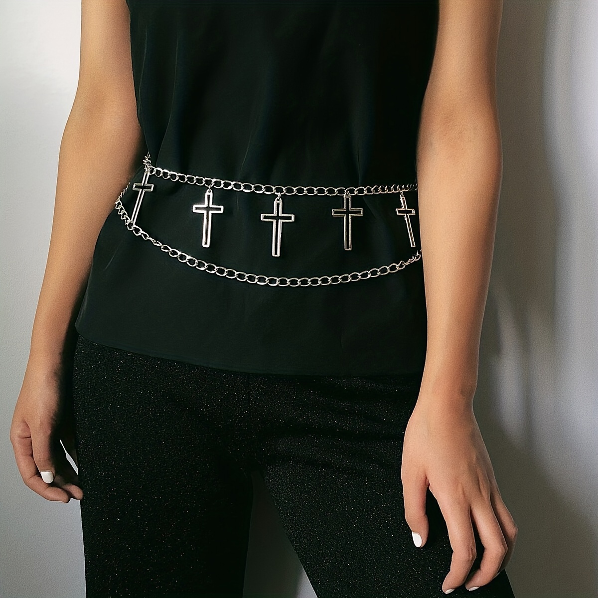 Punk Chain Belt Gothic Y2k Charm Anime Cosplay Emo Cyberpunk