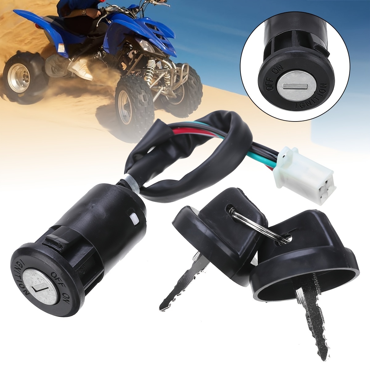 Interruptor de encendido con llave OZ-USA® On Off Motocicleta Dual Sport  Dirt Bike ATV Universal Super Moto MX