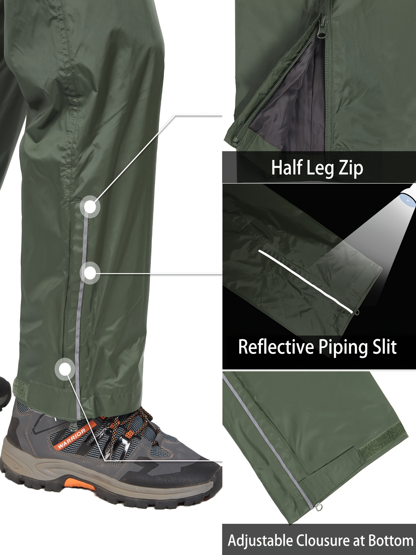 Men's Outdoor Windproof Waterproof Quick-drying Stretchy Relaxed-fit Fishing  Hiking Pants