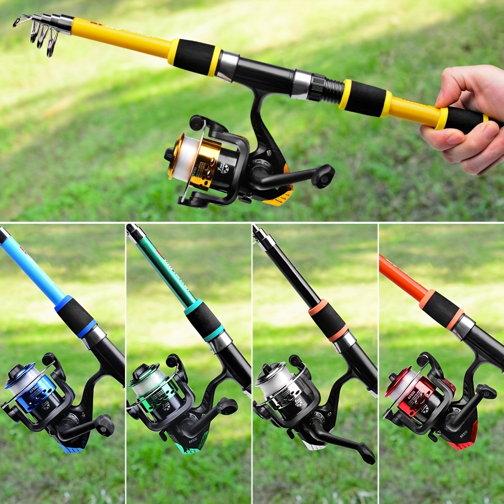 2.1 Telescopic Fishing Pole Rods and Fishing Rod and Reel Full Set with Fishing  Line Fishing