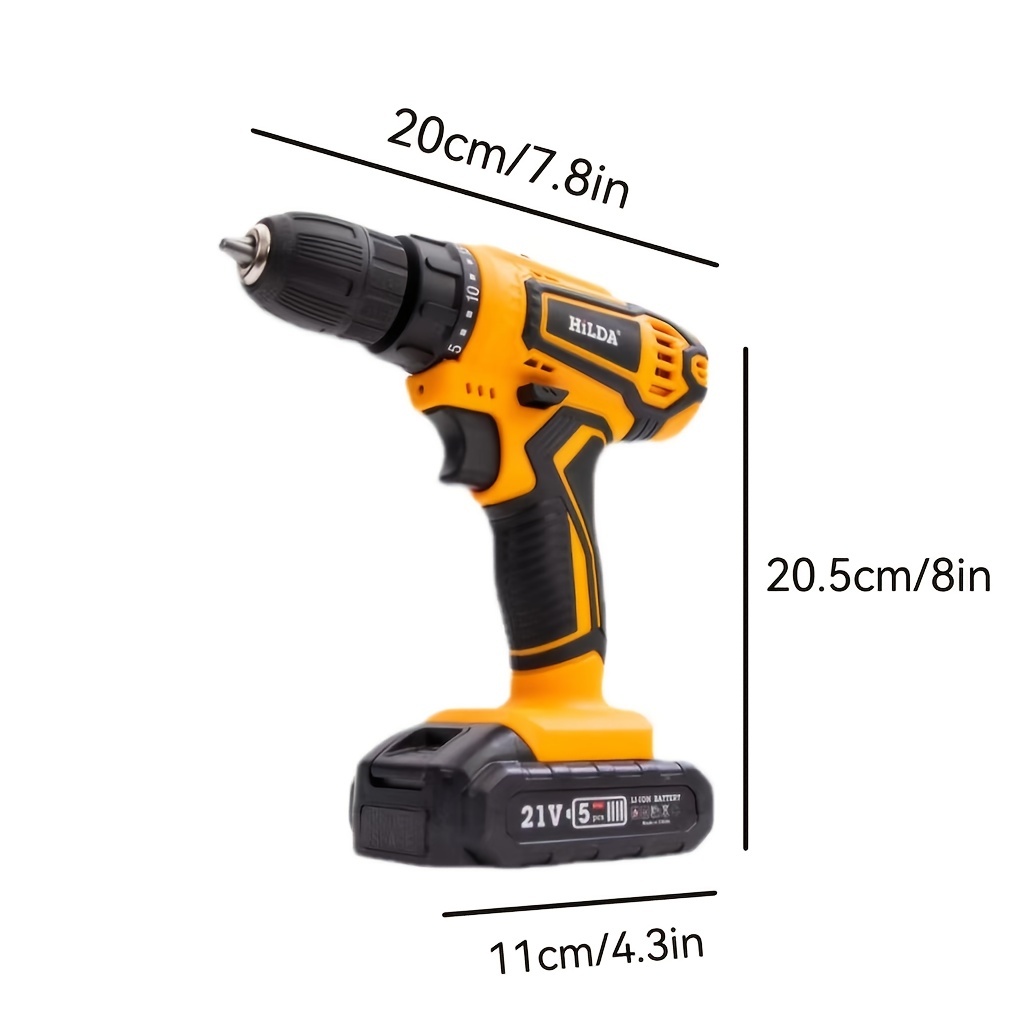 In 21v Max Drill With Driver Kit Charger And Battery Compact - Temu