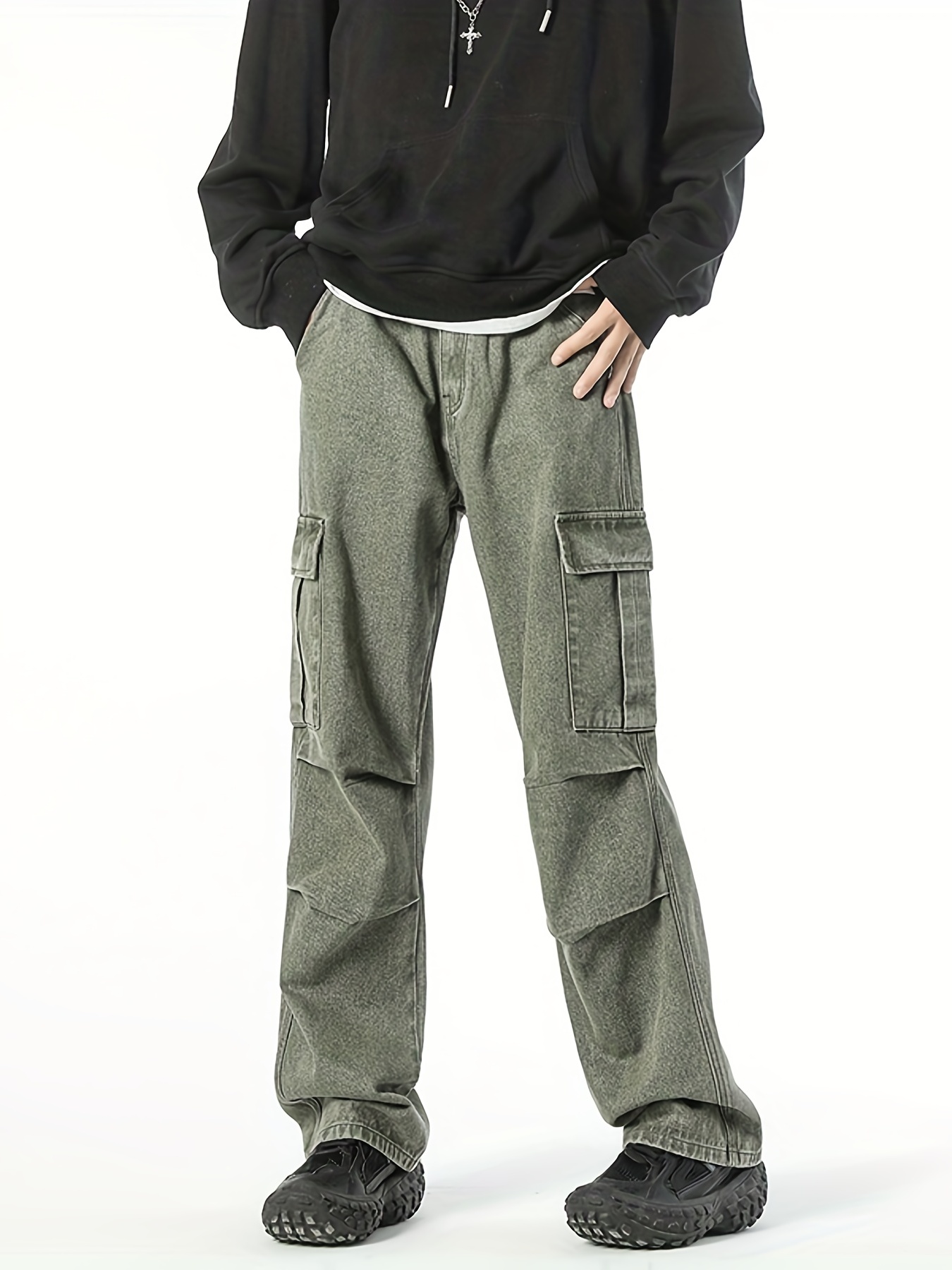 Solid Cotton Pants - Temu Canada