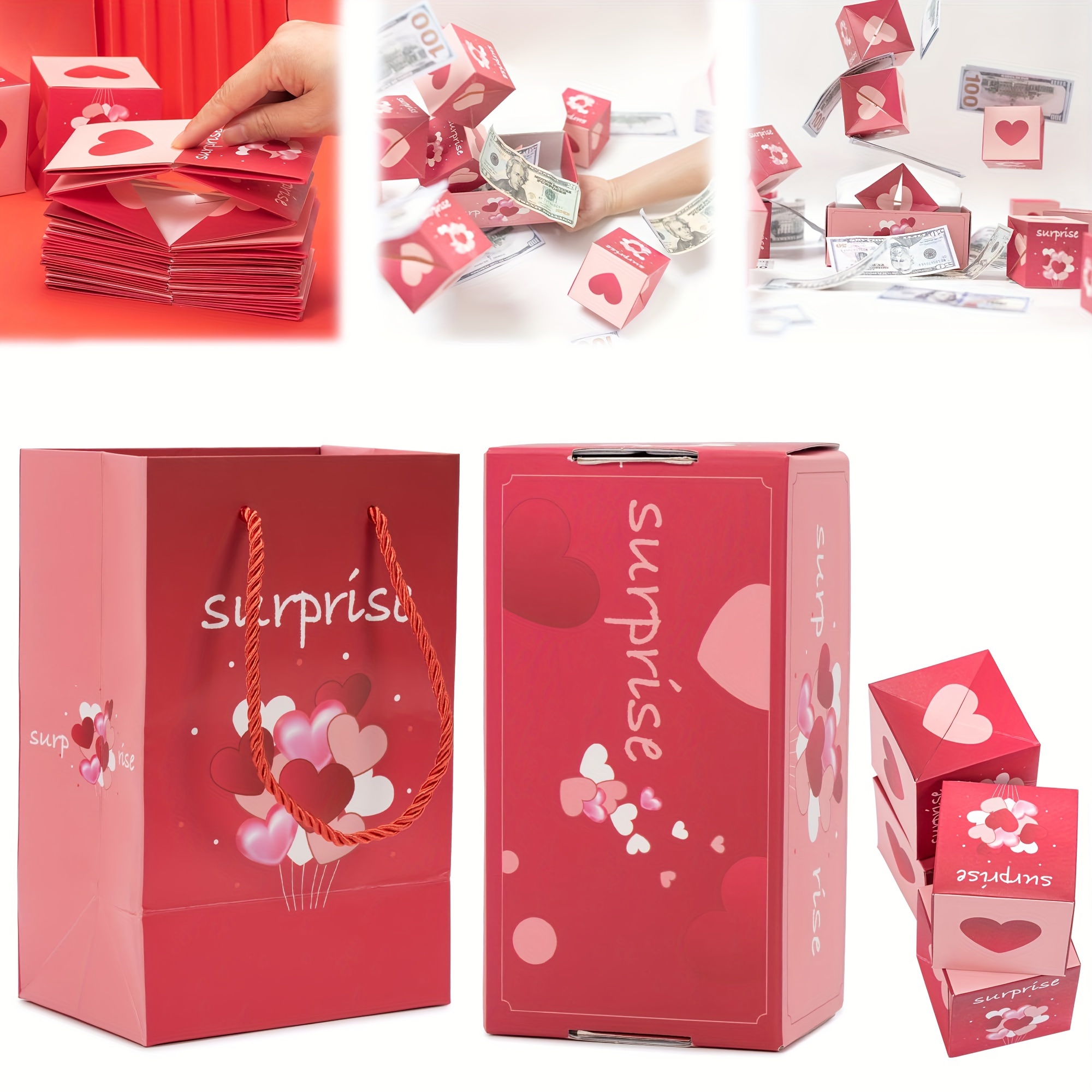 Surprise Box Gift Box - Creating The Most Surprising Gift, Creativity  Folding Bouncing Red Envelope Gift Box, Surprise Bounce Gift Box, Storage