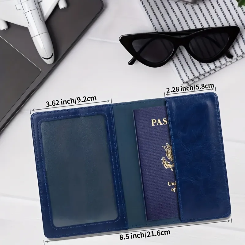 Passport Holder Travel Bag Passport And Vaccine Card Holder Combo Slim  Travel Accessories Passport Wallet For Unisex Leather Passport Cover  Protector With Waterproof Vaccine Card Slot - Temu