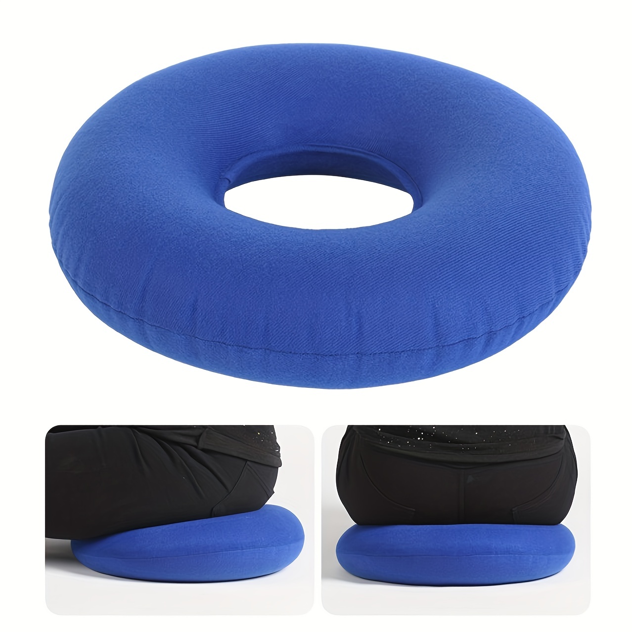 Blue Donut Seat Foam Cushion Pillow Helps Ease Tailbone Pain, Hemorrho
