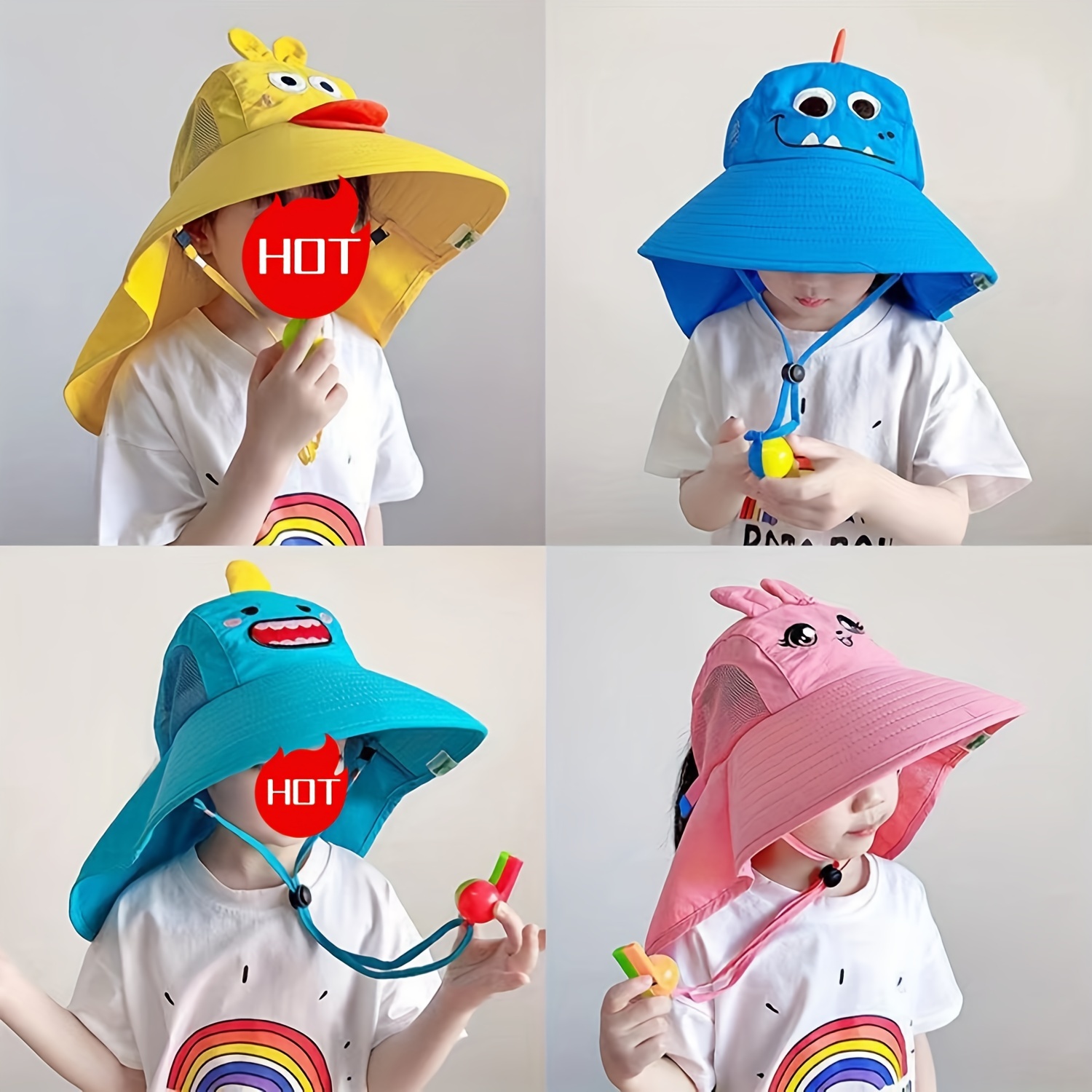 1pc Children's Sunshade Big Brim Breathable Outing Fisherman Hat For  Kindergarten Children - Kids Fashion - Temu Austria