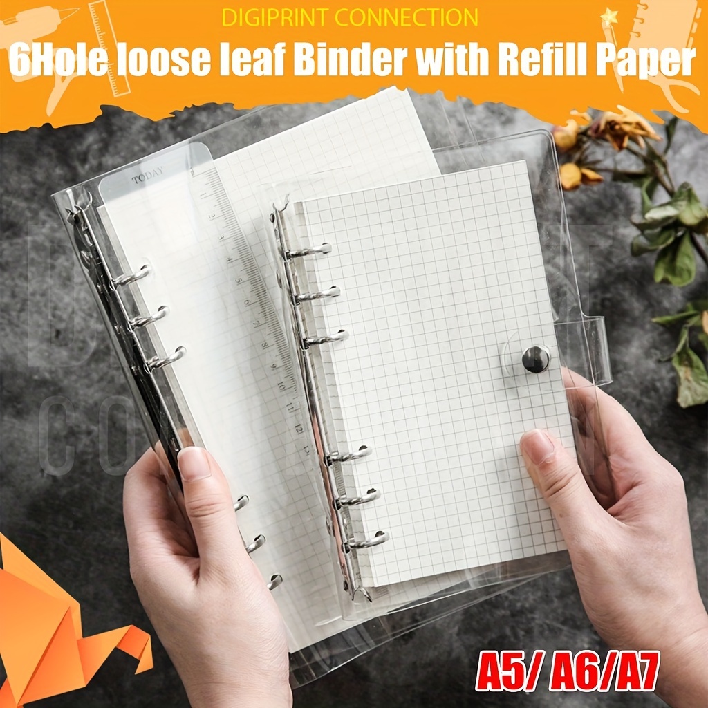 Loose Leaf Notebook A5 A6 Planner Organizer Binder Folder Travel