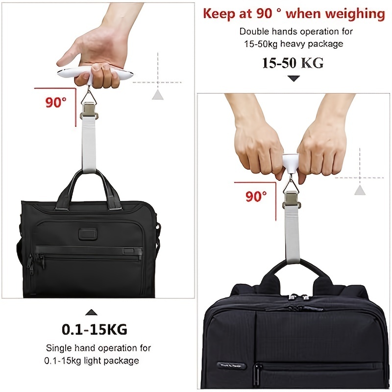Báscula de peso de equipaje para maletas 110 libras, accesorios de viaje,  básculas colgantes digitales de viaje de alta precisión, 110.2 lbs (blanco)