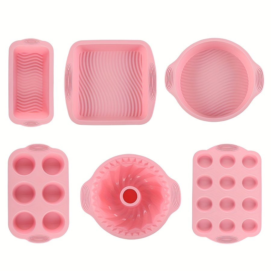 Nonstick Silicone Bakeware Set Cake Pan Muffin Pan Bundt Pan - Temu