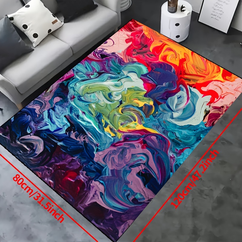 Multicolor Wool & Cotton Abstract Modern Door Mat Rug for Living Room –  MystiqueDecors By AK