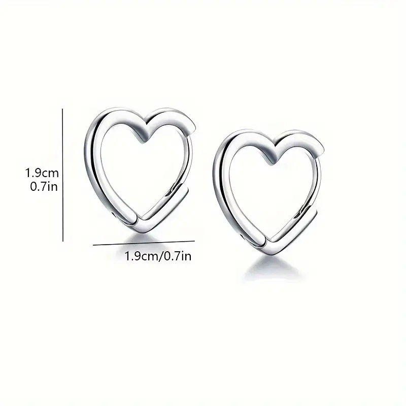14k Gold Plated Heart Hoop Huggie Earrings Minimalist Simple Classic ...