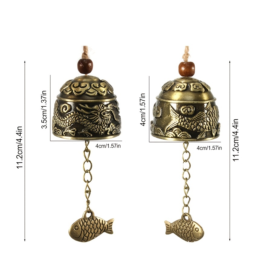 Vintage Dragon Bell Fengshui Wind Chimes Good Luck Hanging - Temu